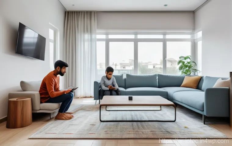 IoT 보안 프레임워크와 서비스 거부 공격 - Image Prompt 1: "The Interconnected Smart Home's Hidden Vulnerability"**