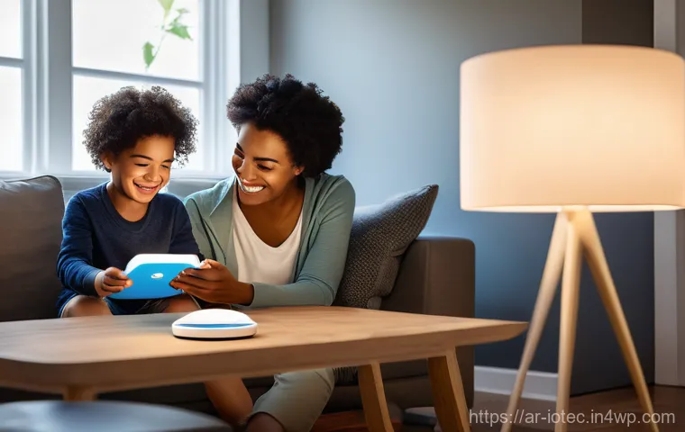 IoT 보안 프레임워크와 시스템 통합 - **Prompt 1: Family Secure Smart Home**
"A cozy and modern living room in a smart home, bathed in...